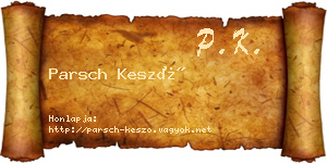 Parsch Kesző névjegykártya
